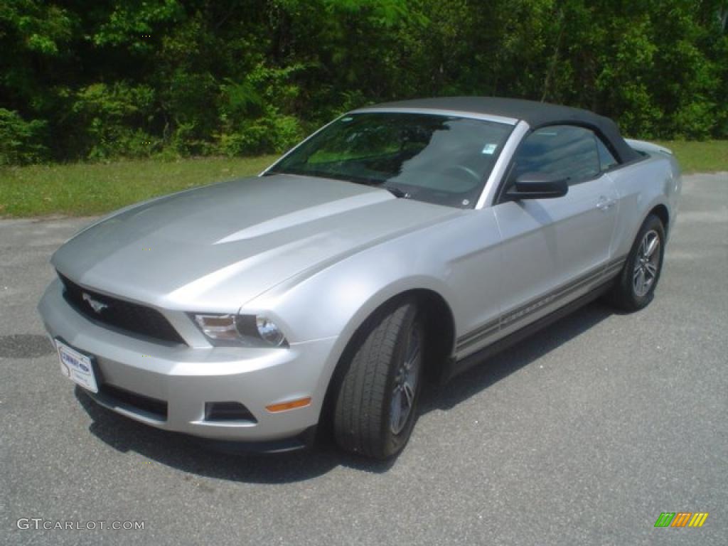 2011 Mustang V6 Premium Convertible - Ingot Silver Metallic / Charcoal Black photo #1