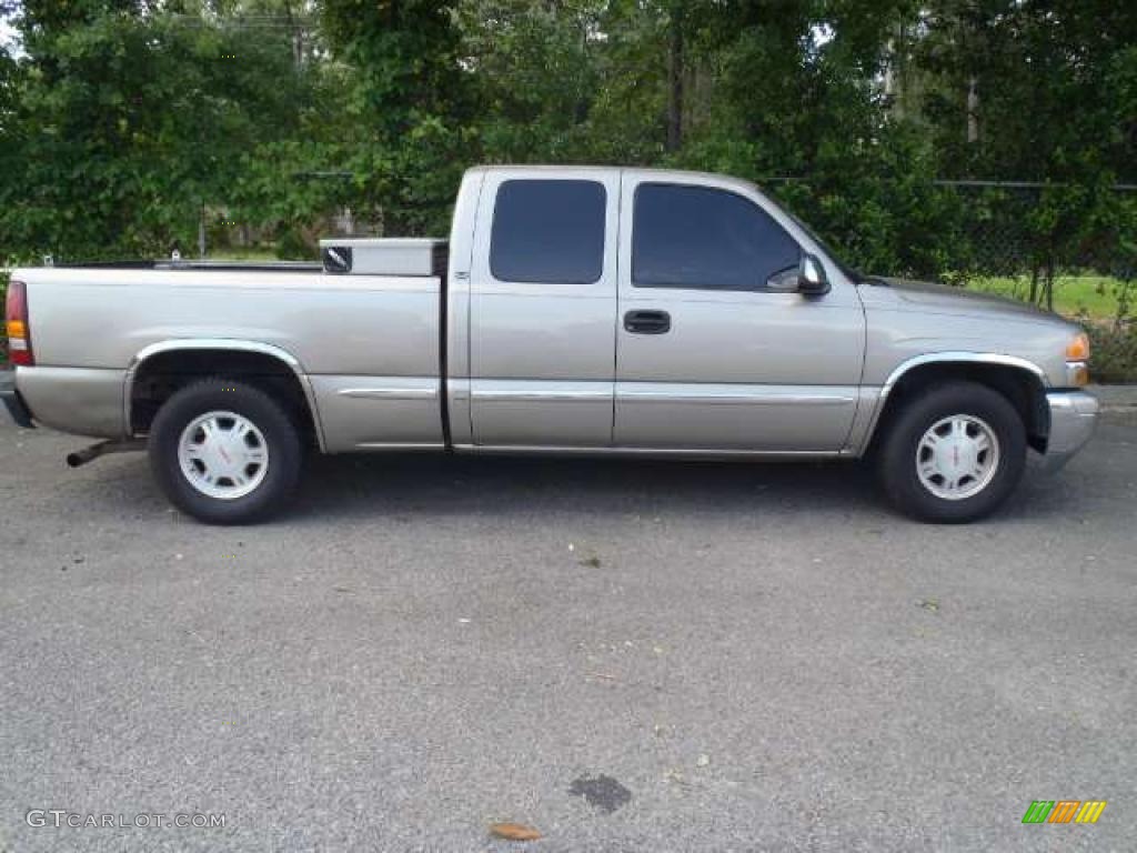 2001 Sierra 1500 SLE Extended Cab - Pewter Metallic / Neutral photo #3