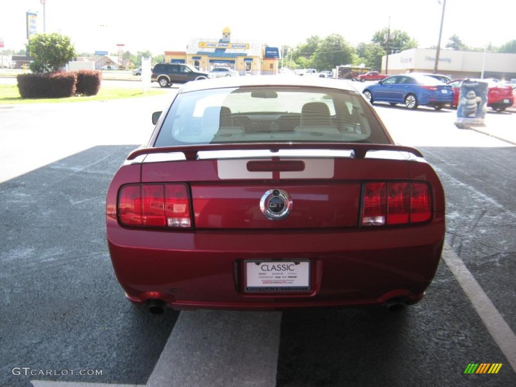 2007 Mustang GT Premium Coupe - Redfire Metallic / Medium Parchment photo #4