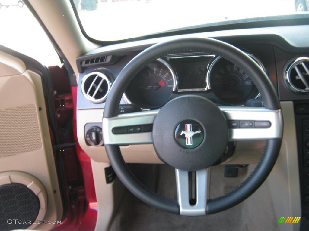 2007 Mustang GT Premium Coupe - Redfire Metallic / Medium Parchment photo #10