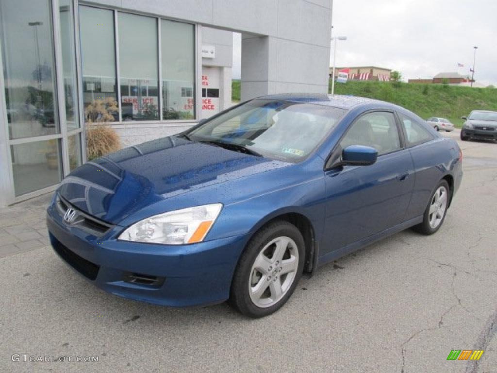 2006 Accord EX-L V6 Coupe - Sapphire Blue Pearl / Ivory photo #2