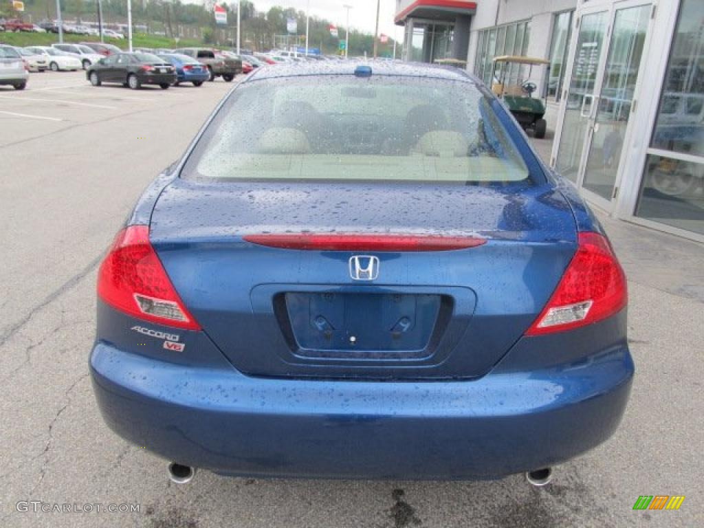 2006 Accord EX-L V6 Coupe - Sapphire Blue Pearl / Ivory photo #8