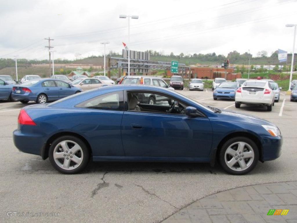 2006 Accord EX-L V6 Coupe - Sapphire Blue Pearl / Ivory photo #10