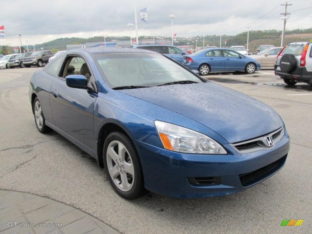 2006 Accord EX-L V6 Coupe - Sapphire Blue Pearl / Ivory photo #11