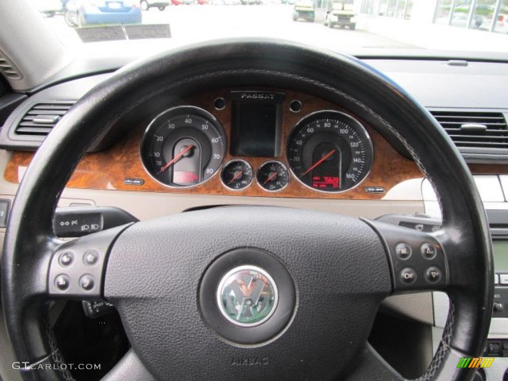 2007 Volkswagen Passat 2.0T Wagon Latte Macchiato Steering Wheel Photo #48873306