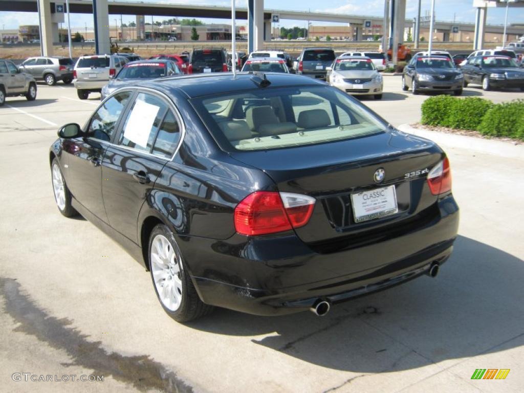 2008 3 Series 335xi Sedan - Black Sapphire Metallic / Beige photo #3