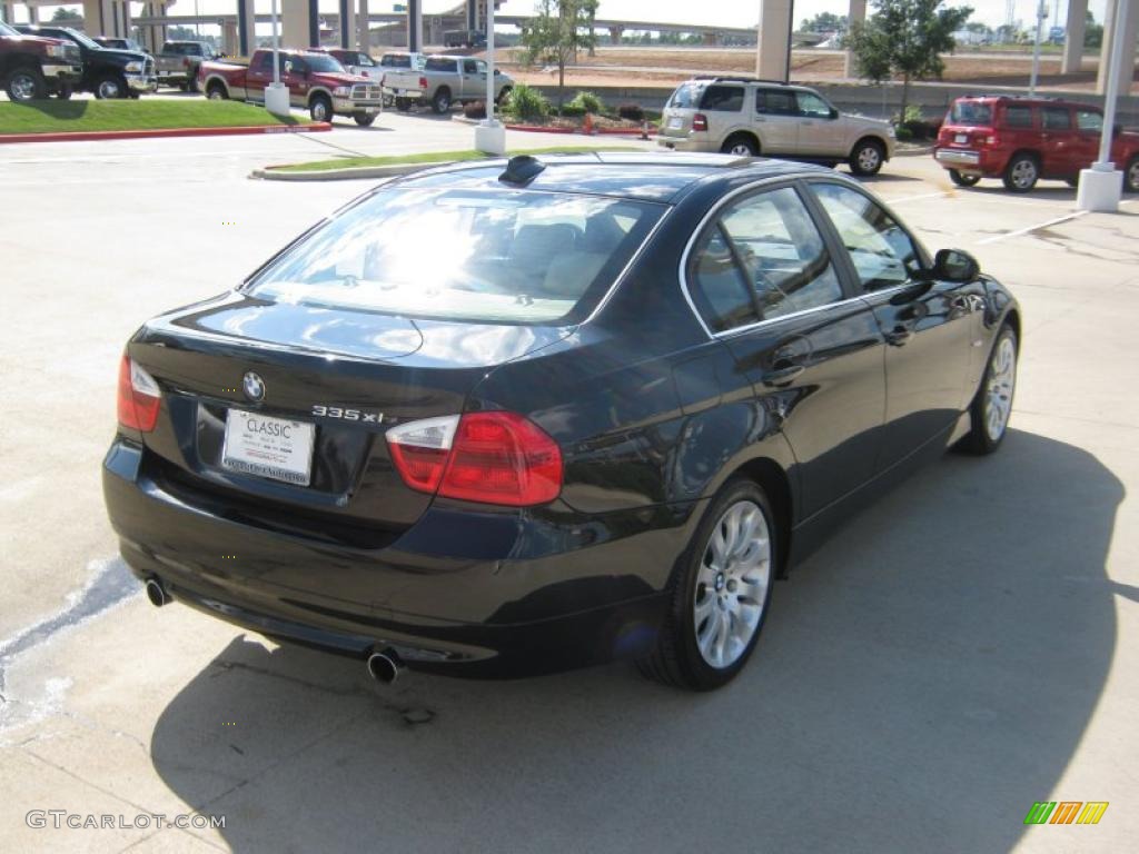 2008 3 Series 335xi Sedan - Black Sapphire Metallic / Beige photo #5