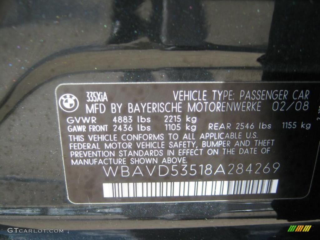 2008 3 Series 335xi Sedan - Black Sapphire Metallic / Beige photo #25
