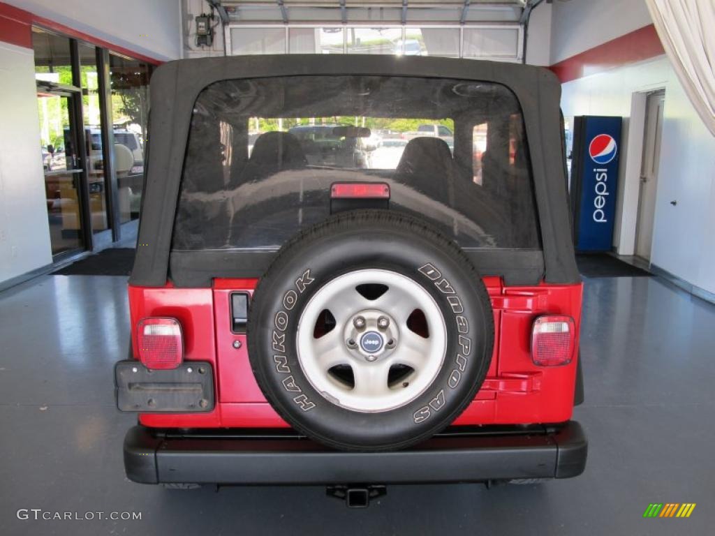 2001 Wrangler Sport 4x4 - Flame Red / Camel photo #3