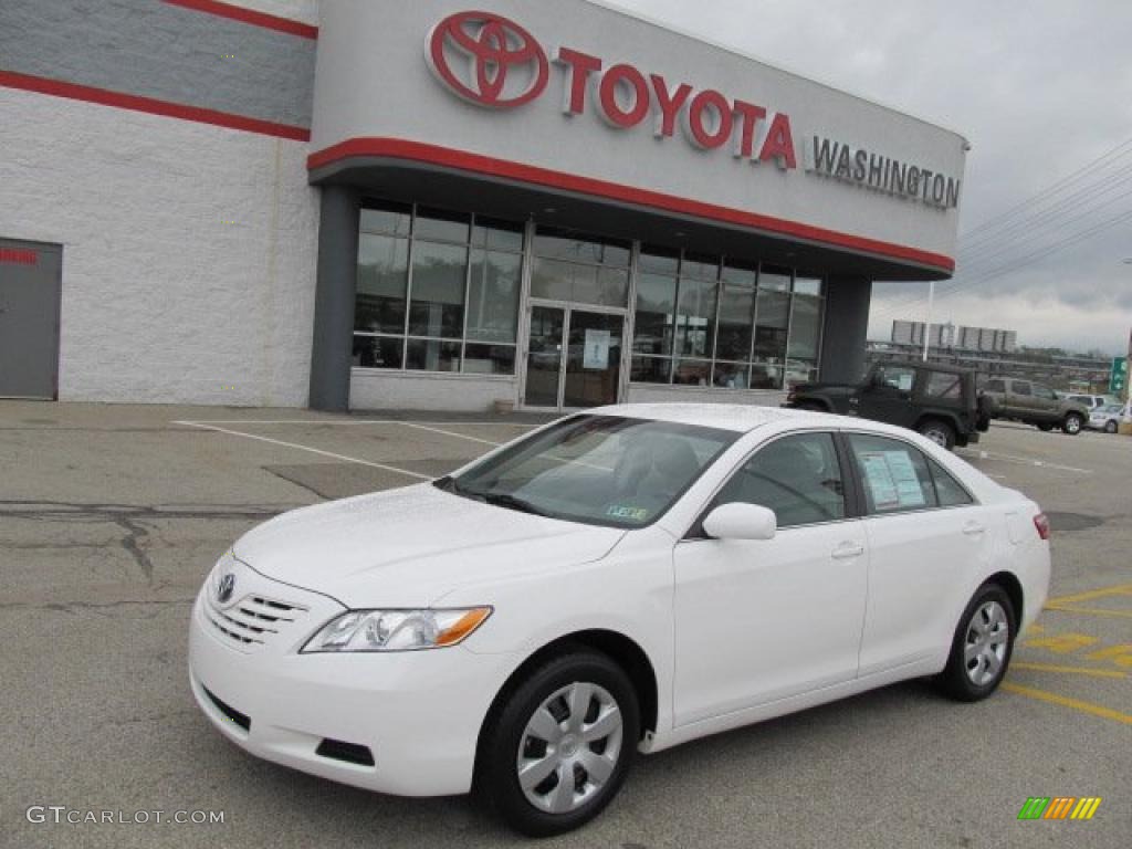 Super White Toyota Camry