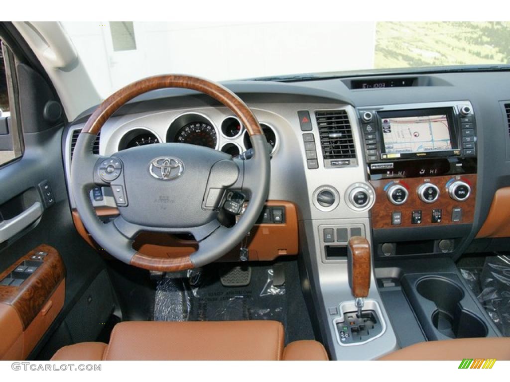 2011 Toyota Tundra Platinum CrewMax 4x4 Redrock/Black Dashboard Photo #48880092