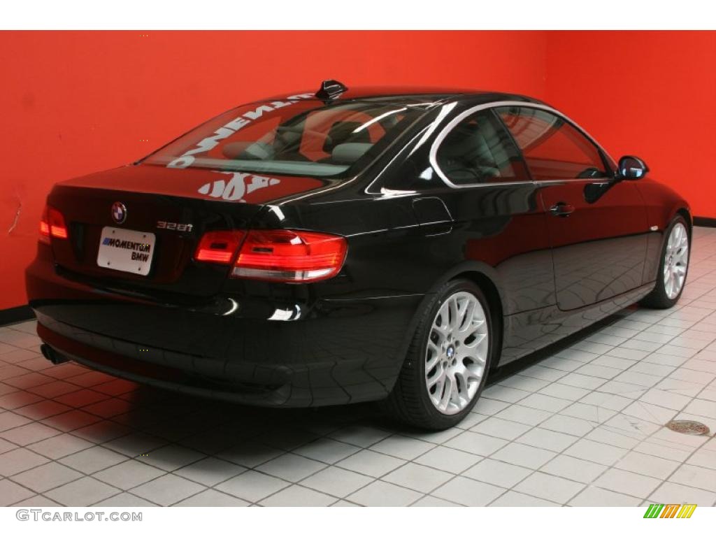 2008 3 Series 328i Coupe - Jet Black / Gray photo #3