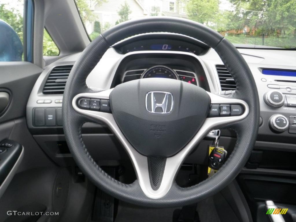 2009 Honda Civic EX-L Sedan Gray Steering Wheel Photo #48881568