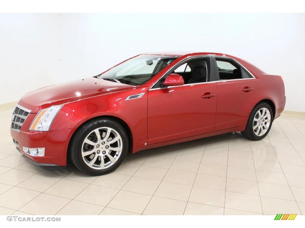 Crystal Red 2008 Cadillac CTS 4 AWD Sedan Exterior Photo #48884427