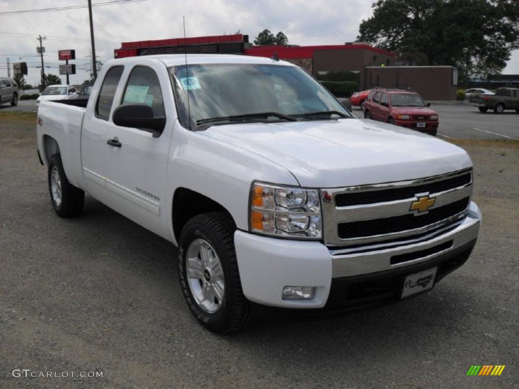 2011 Silverado 1500 LT Extended Cab 4x4 - Summit White / Ebony photo #6