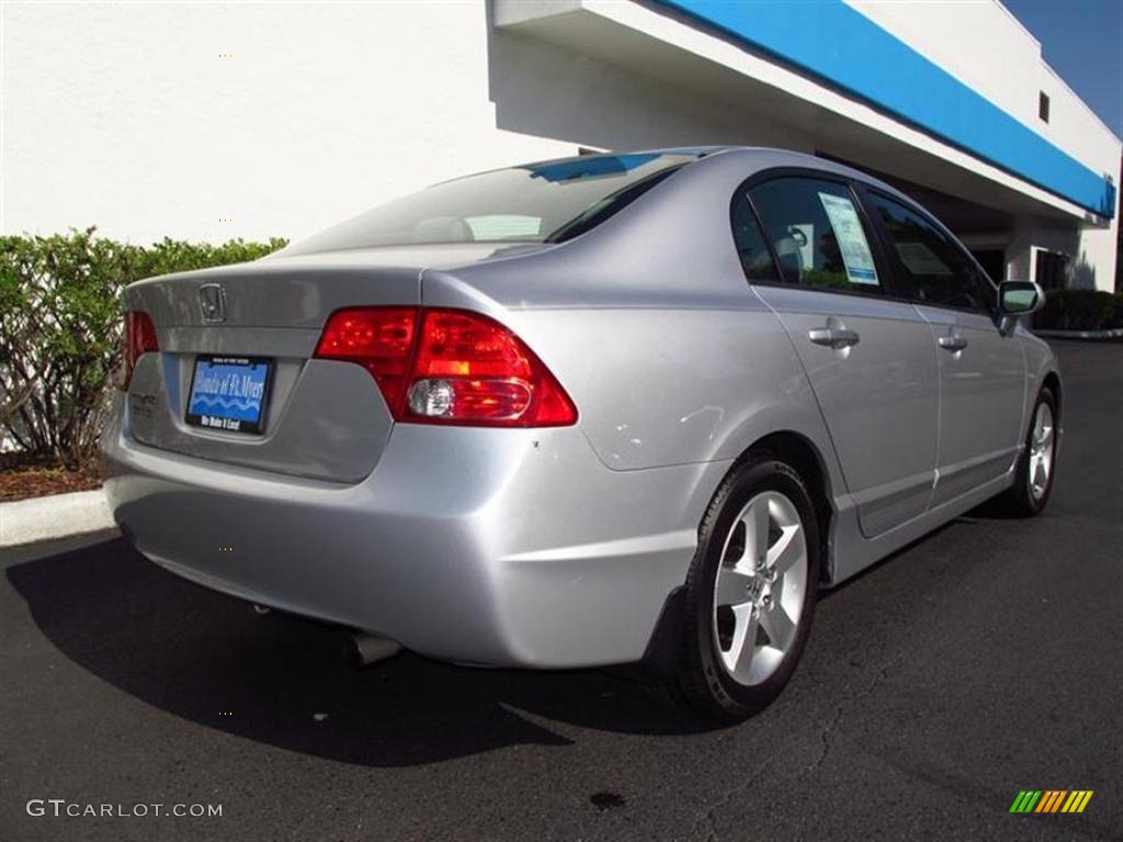 2008 Civic EX Sedan - Alabaster Silver Metallic / Gray photo #3