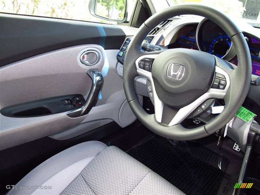 2011 Honda CR-Z EX Sport Hybrid Gray Fabric Steering Wheel Photo #48886971