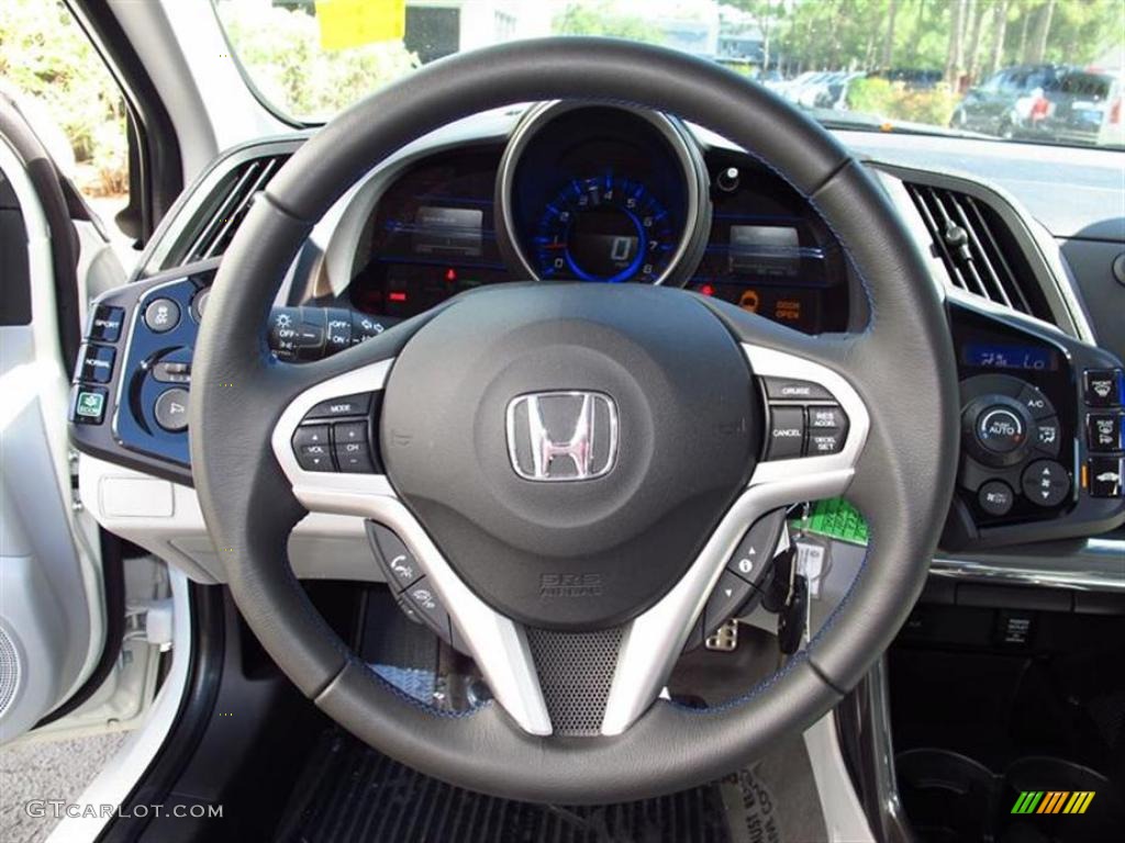 2011 Honda CR-Z EX Sport Hybrid Gray Fabric Steering Wheel Photo #48887067