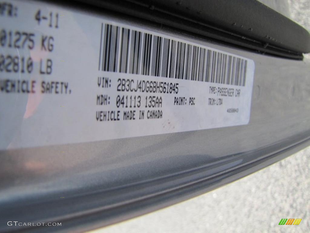 2011 Challenger SE - Billet Metallic / Dark Slate Gray photo #11