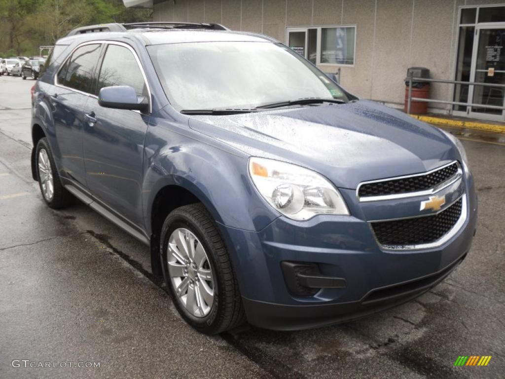2011 Equinox LT AWD - Twilight Blue Metallic / Light Titanium/Jet Black photo #2