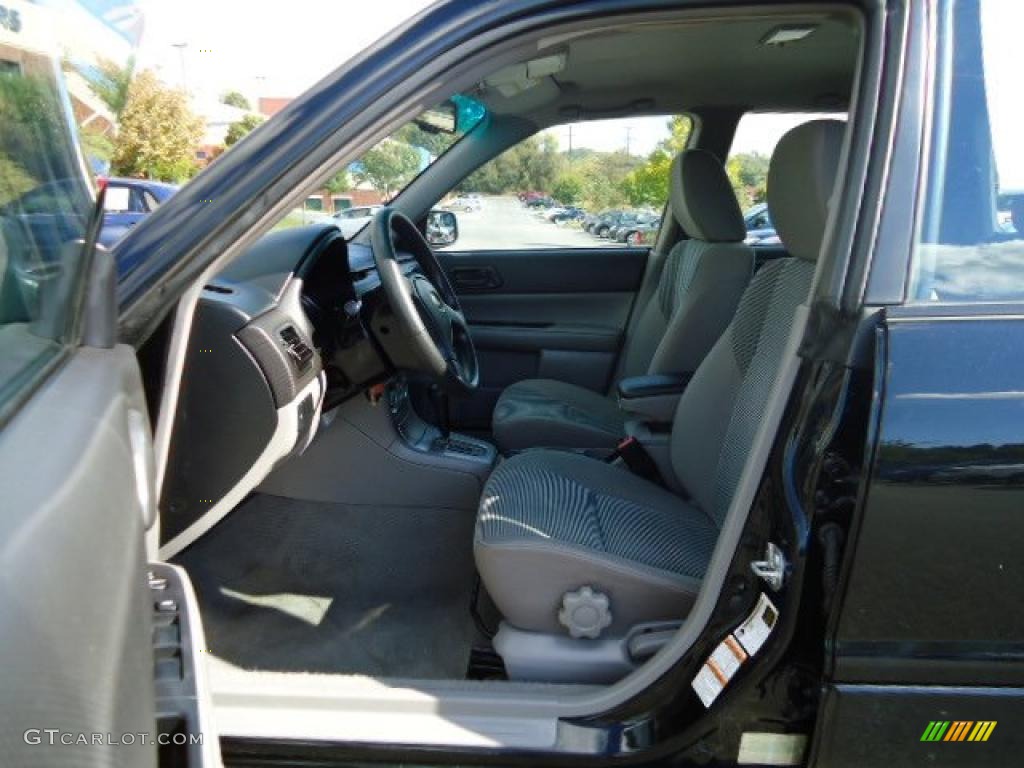 2007 Forester 2.5 X - Obsidian Black Pearl / Graphite Gray photo #5