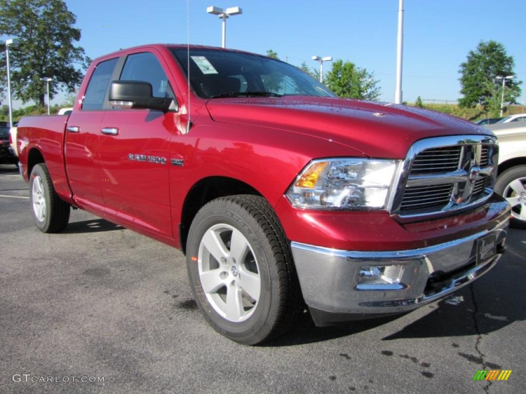2011 Ram 1500 Big Horn Quad Cab 4x4 - Deep Cherry Red Crystal Pearl / Dark Slate Gray/Medium Graystone photo #4