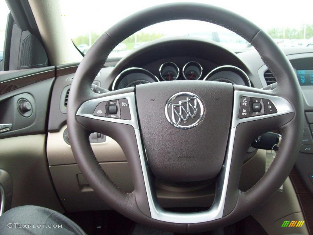 2011 Buick Regal CXL Cashmere Steering Wheel Photo #48890379