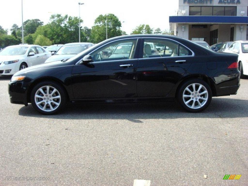 2008 TSX Sedan - Nighthawk Black Pearl / Parchment photo #3