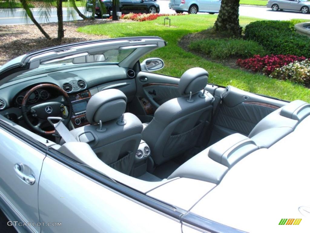 Ash Grey Interior 2008 Mercedes-Benz CLK 550 Cabriolet Photo #48893949