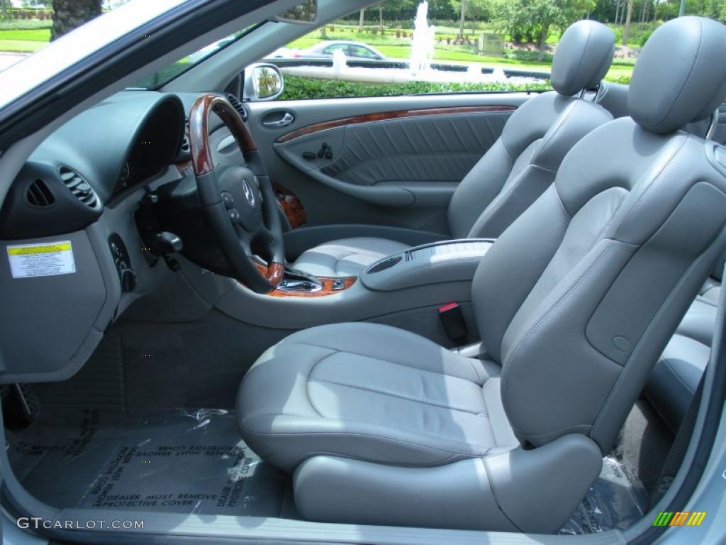 Ash Grey Interior 2008 Mercedes-Benz CLK 550 Cabriolet Photo #48894045