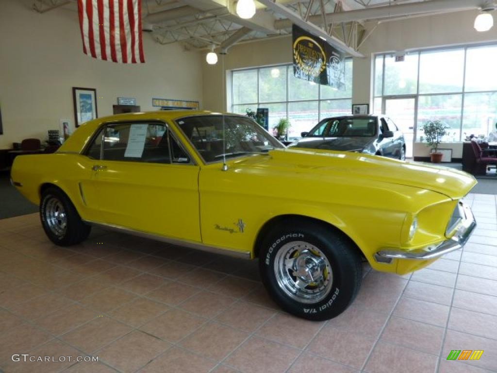 1968 Mustang Coupe - Yellow / Black photo #1