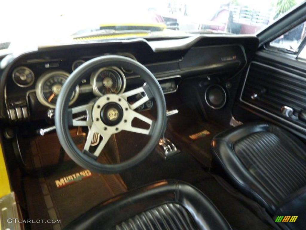 1968 Mustang Coupe - Yellow / Black photo #9