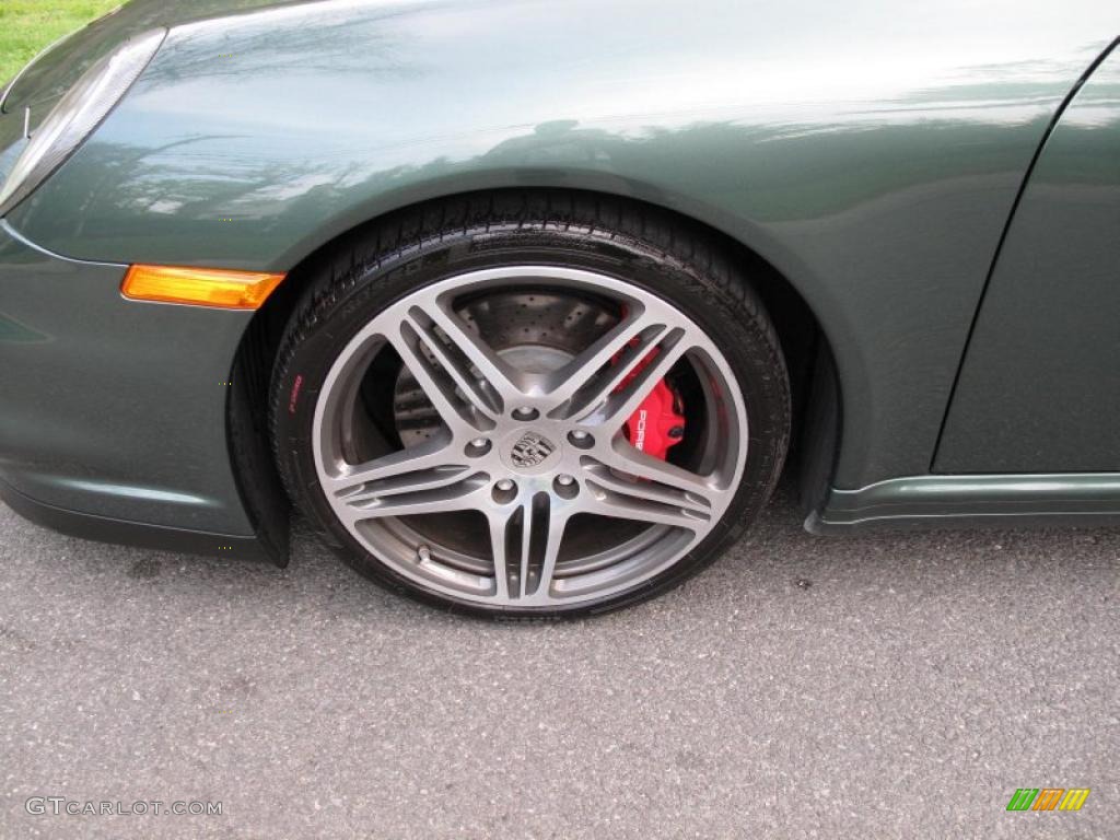 2008 911 Turbo Cabriolet - Malachite Green Metallic / Natural Brown photo #10