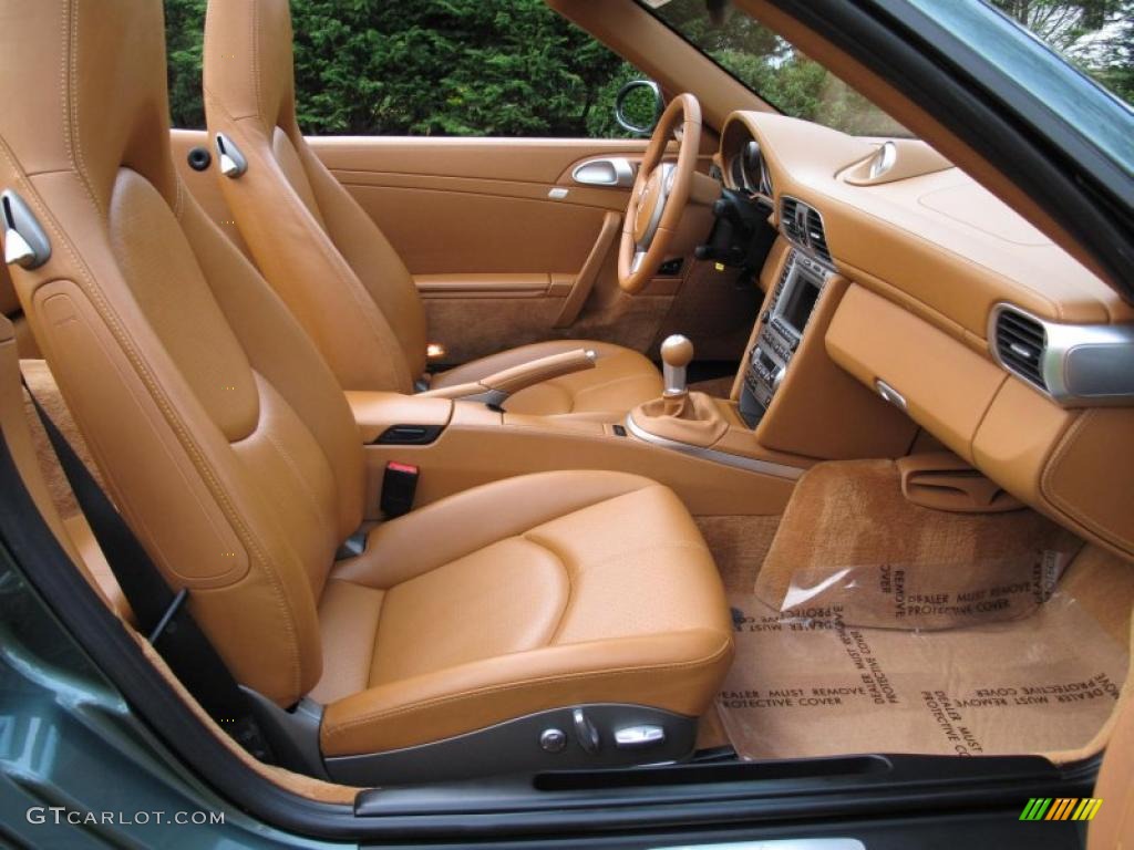 2008 911 Turbo Cabriolet - Malachite Green Metallic / Natural Brown photo #14