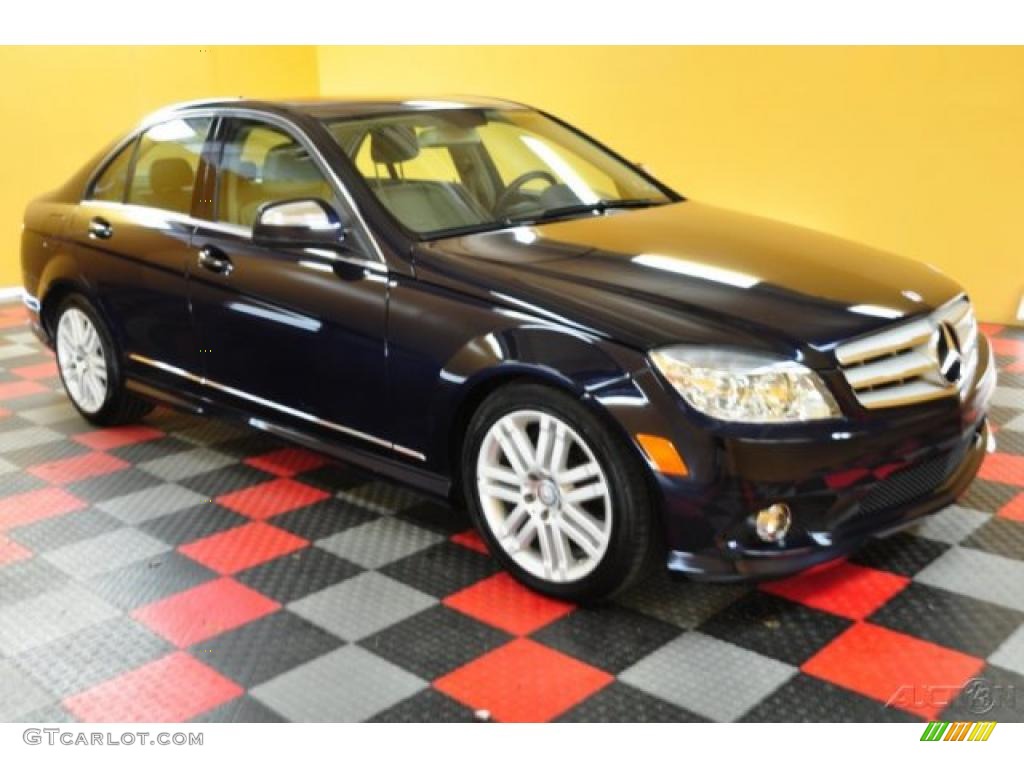 2009 C 300 4Matic Sport - Capri Blue Metallic / Almond/Mocha photo #1