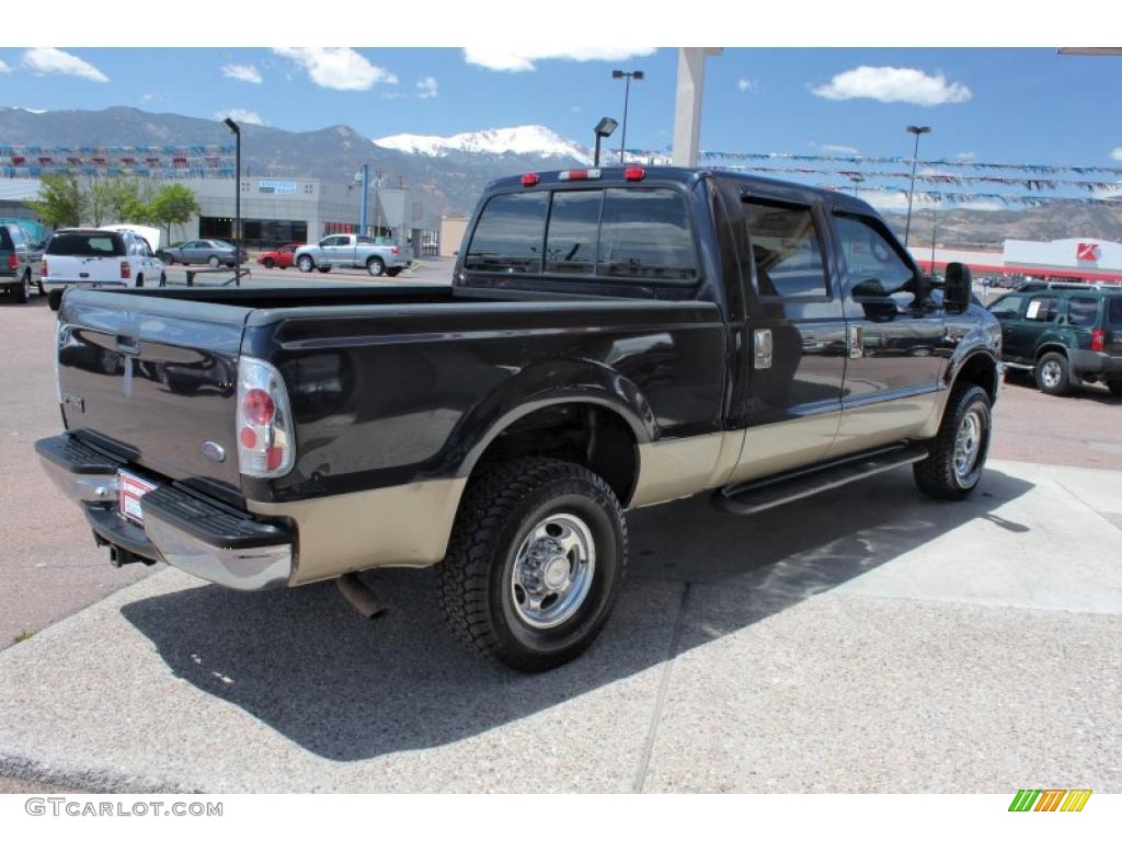 2000 F250 Super Duty Lariat Crew Cab 4x4 - Deep Wedgewood Blue Metallic / Medium Parchment photo #3