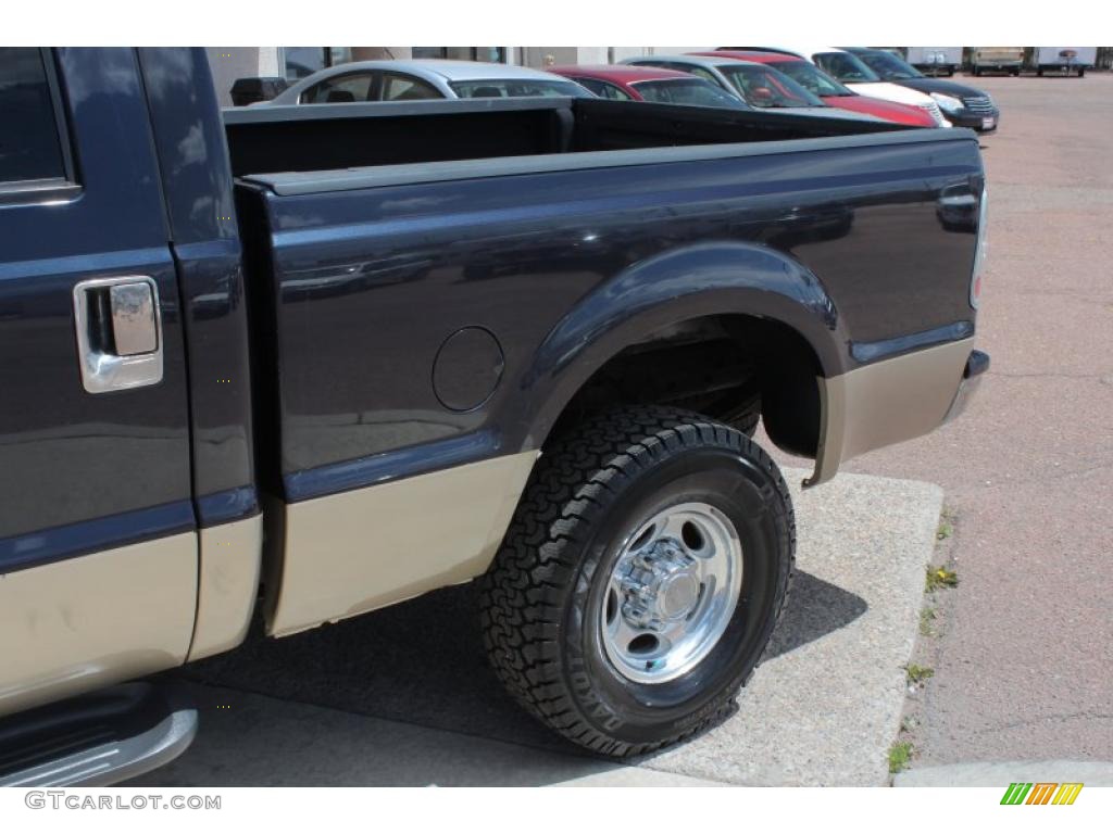 2000 F250 Super Duty Lariat Crew Cab 4x4 - Deep Wedgewood Blue Metallic / Medium Parchment photo #21