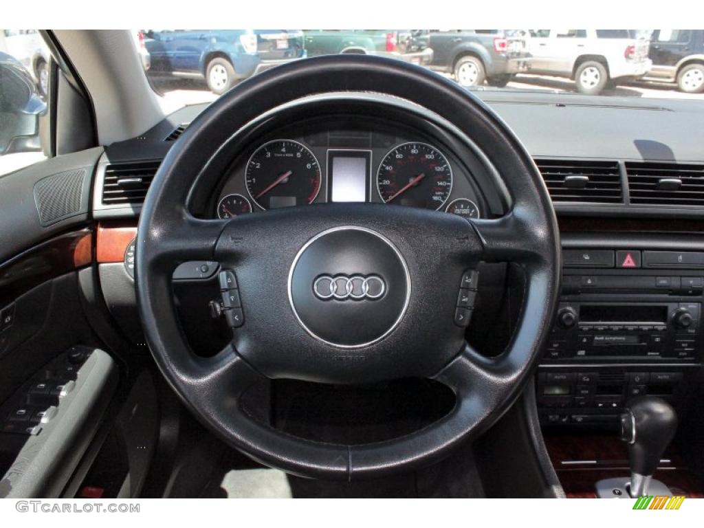 2004 Audi A4 3.0 quattro Sedan Platinum Steering Wheel Photo #48899295