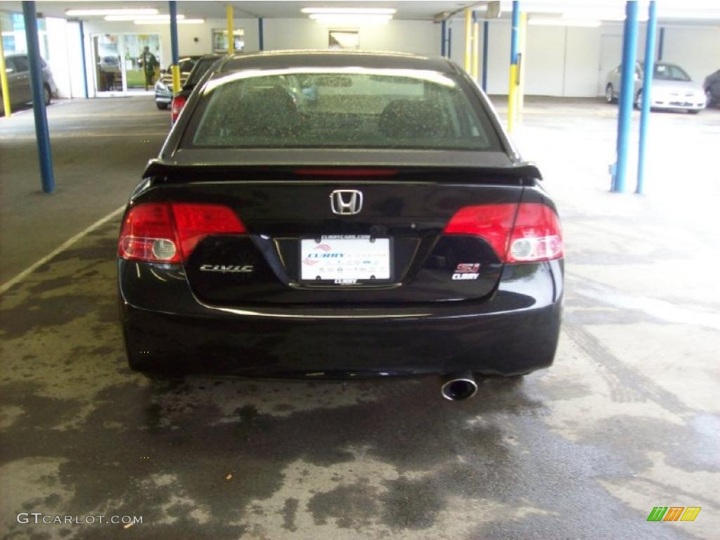 2007 Civic Si Sedan - Nighthawk Black Pearl / Black photo #22