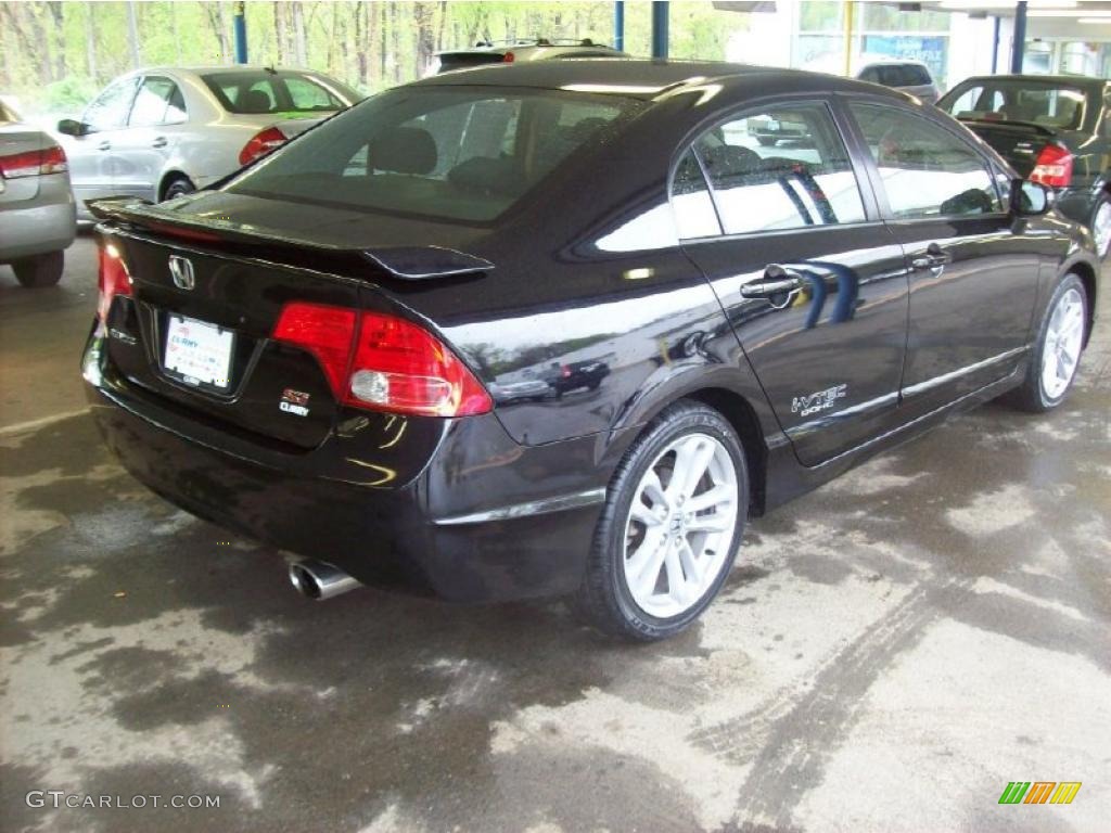 2007 Civic Si Sedan - Nighthawk Black Pearl / Black photo #23