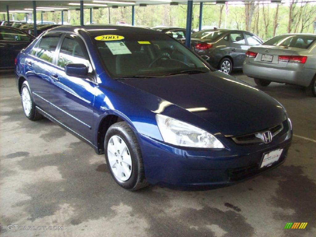 2003 Accord LX Sedan - Eternal Blue Pearl / Gray photo #1