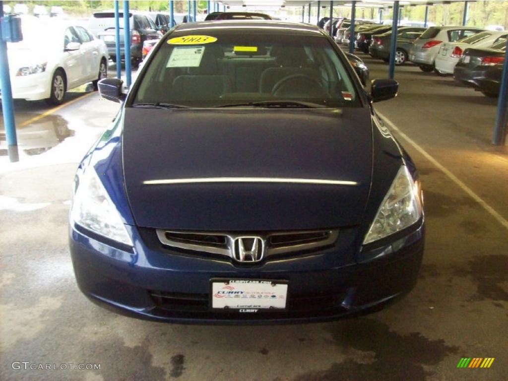 2003 Accord LX Sedan - Eternal Blue Pearl / Gray photo #3