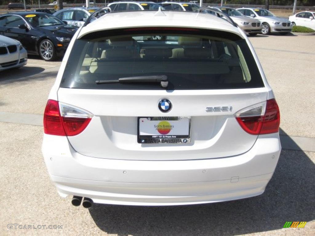 2007 3 Series 328i Wagon - Alpine White / Beige Dakota Leather photo #4