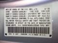  2005 CR-V LX 4WD Satin Silver Metallic Color Code NH623M