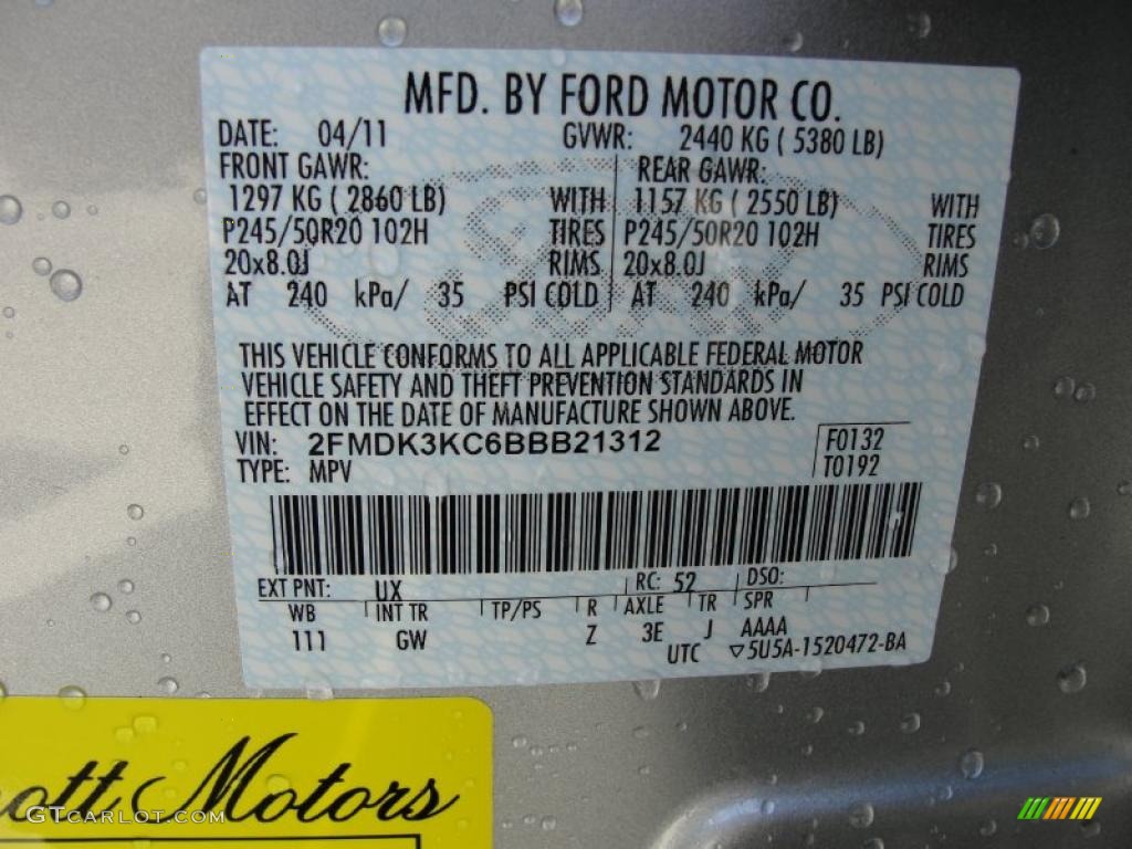 2011 Edge Color Code UX for Ingot Silver Metallic Photo #48903141