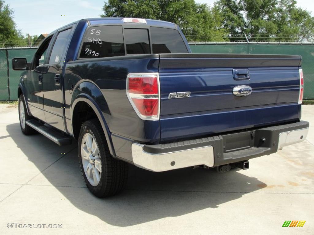 2011 F150 Lariat SuperCrew - Dark Blue Pearl Metallic / Black photo #5