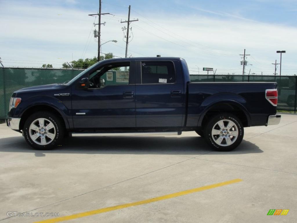 2011 F150 Lariat SuperCrew - Dark Blue Pearl Metallic / Black photo #6