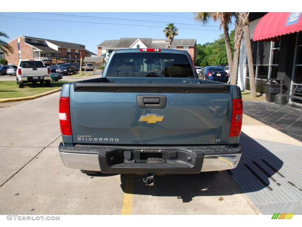 2009 Silverado 1500 LT Extended Cab - Blue Granite Metallic / Light Titanium photo #3