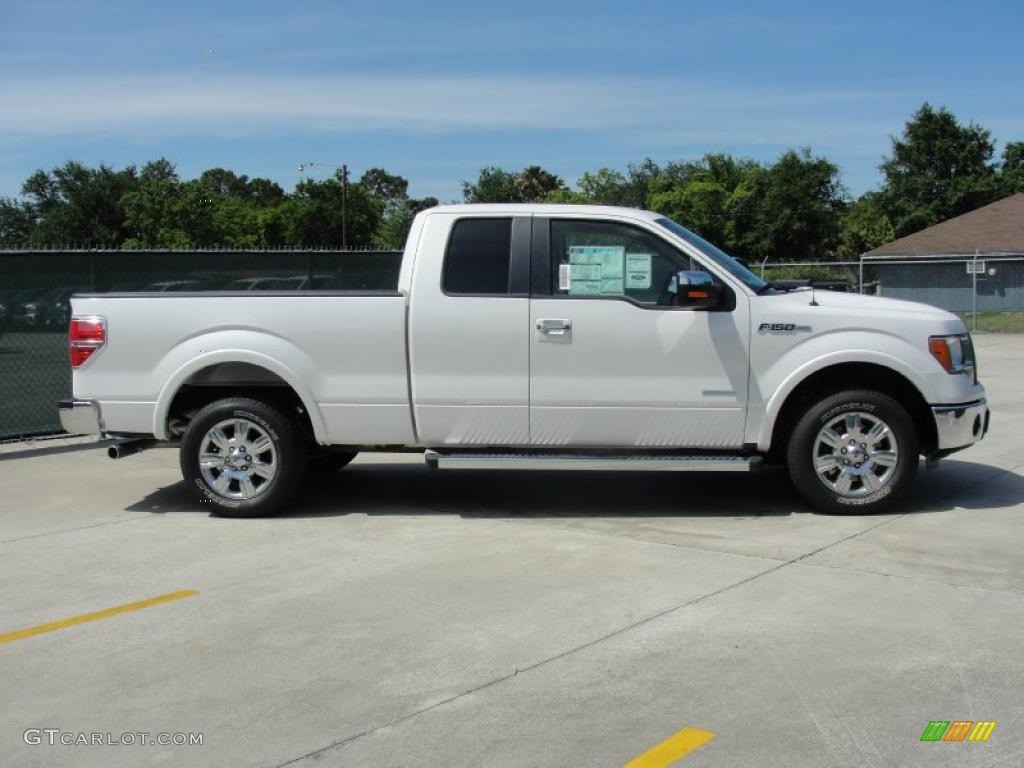 White Platinum Metallic Tri-Coat 2011 Ford F150 Lariat SuperCab Exterior Photo #48904965