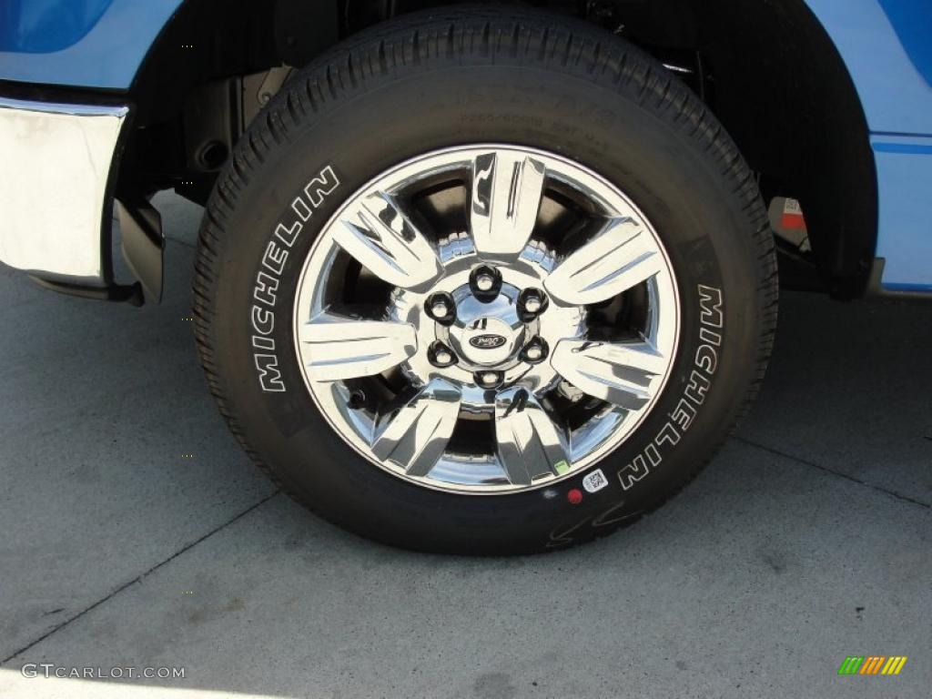 2011 F150 XLT SuperCab - Blue Flame Metallic / Steel Gray photo #11